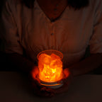 Rechargeable Himalayan Pink Salt Glow Lamp - Cordless Ambient Light