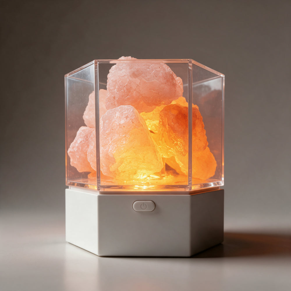 Modern Himalayan Salt Lamp - Warm Glow Night Light