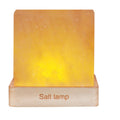 Himalayan Salt Night Lamp, Hand-Carved Wooden Base