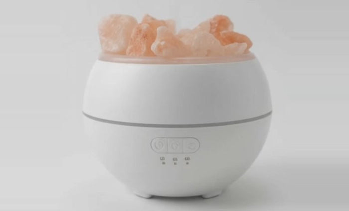 Himalayan Salt Flame Diffuser controls and timer markings